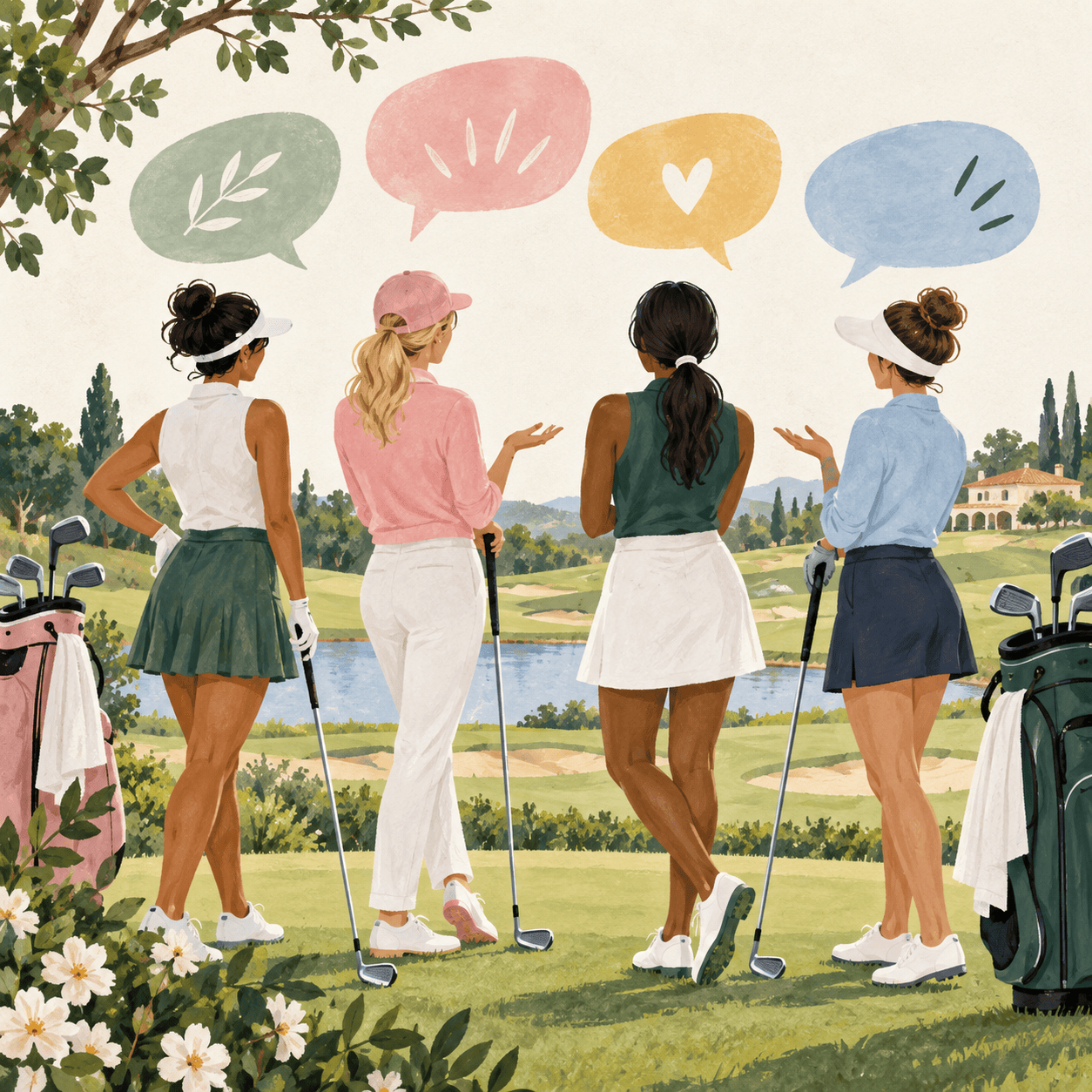 AI illustration: Golf community conversations